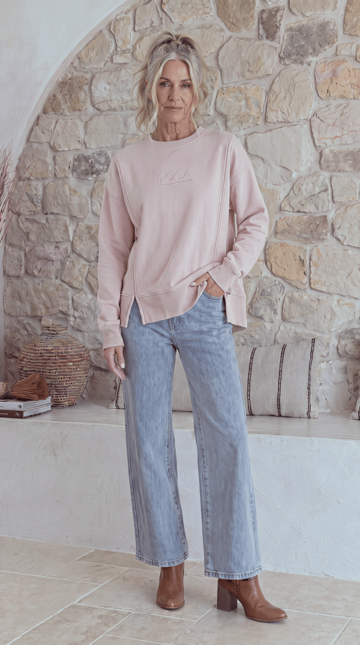 TGCA Vintage Grace Sweater - Soft Dusty Pink