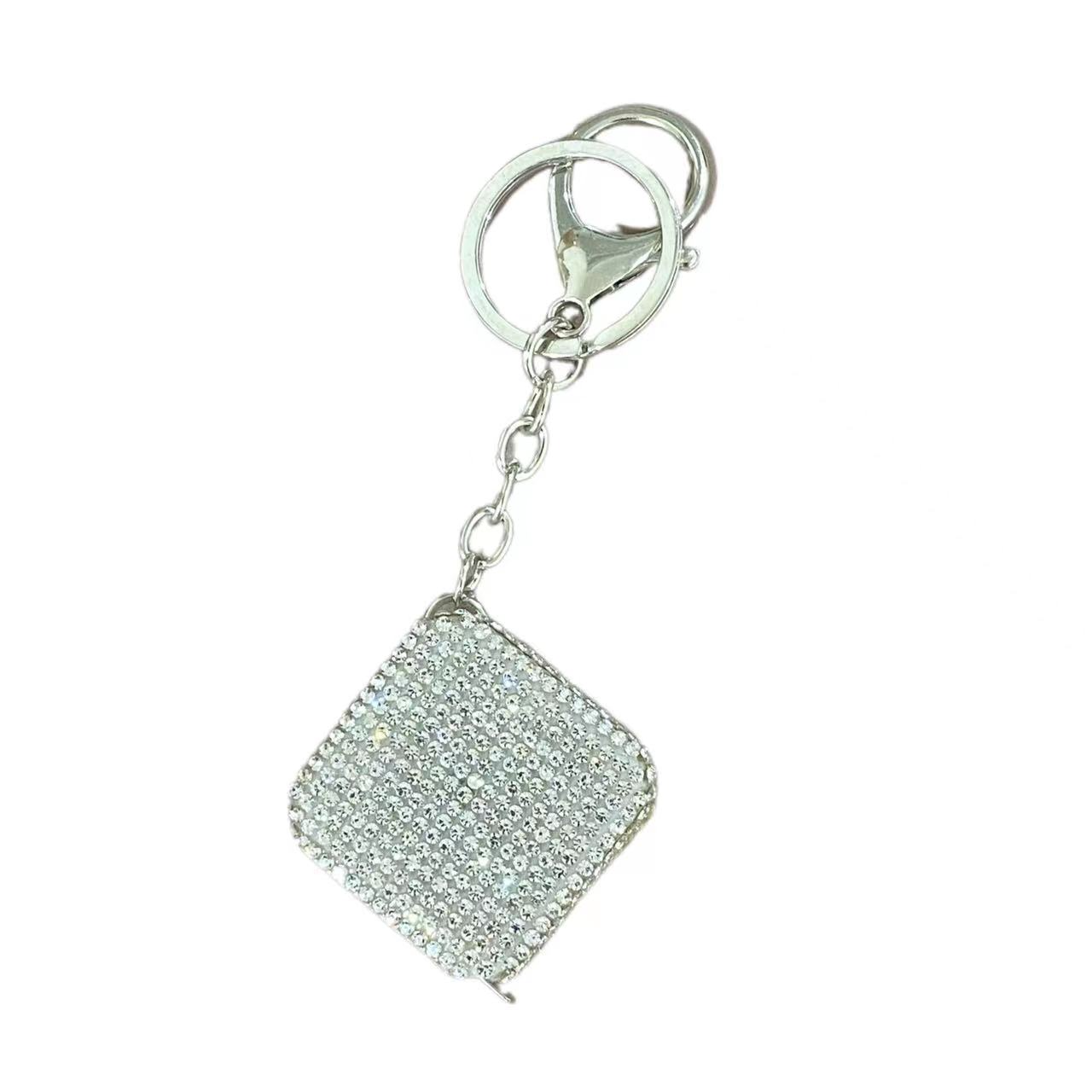 Tape Measure Keyring - Silver
