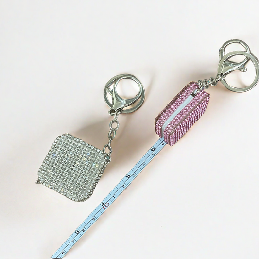 Tape Measure Keyring - Silver