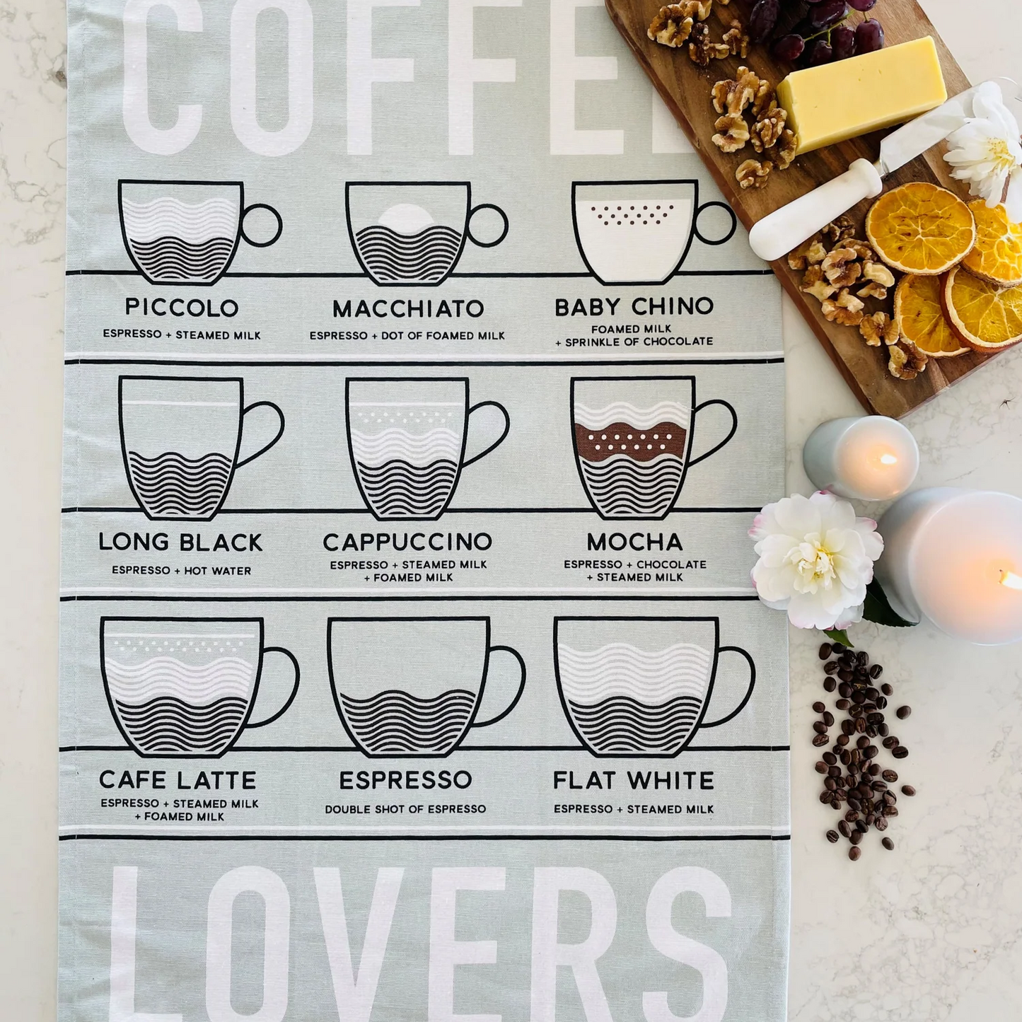 Tea Towel - Coffee Lovers