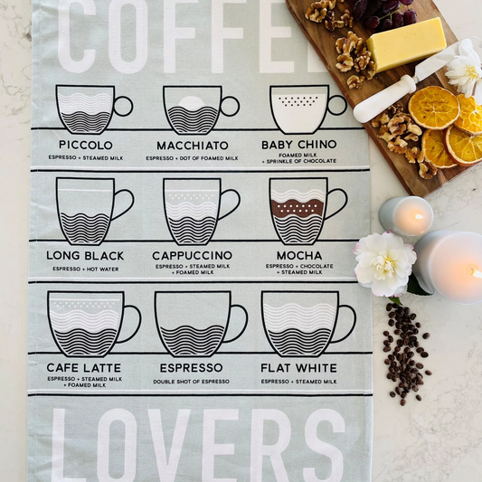 Tea Towel - Coffee Lovers