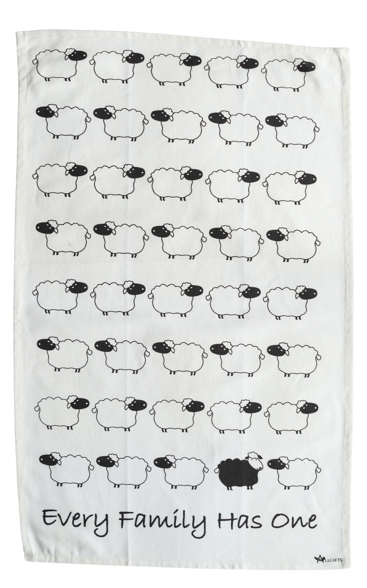 Tea Towel - 'Every Family Has One' Black Sheep