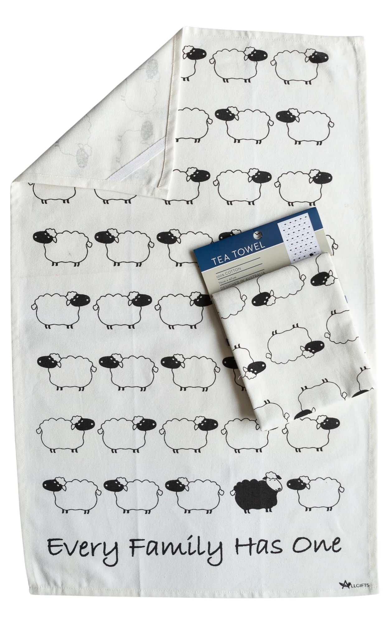 Tea Towel - 'Every Family Has One' Black Sheep