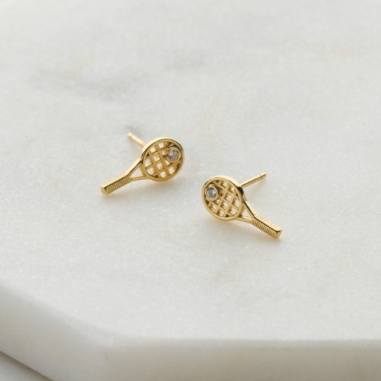 Tennis Stud – Gold by Zafino