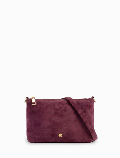 The Sadia Eco Suede Bag - Burgundy