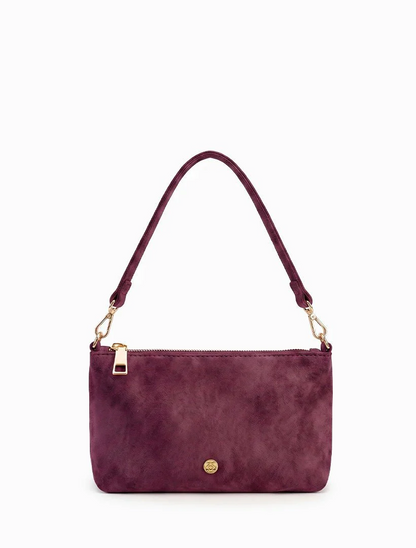 The Sadia Eco Suede Bag - Burgundy
