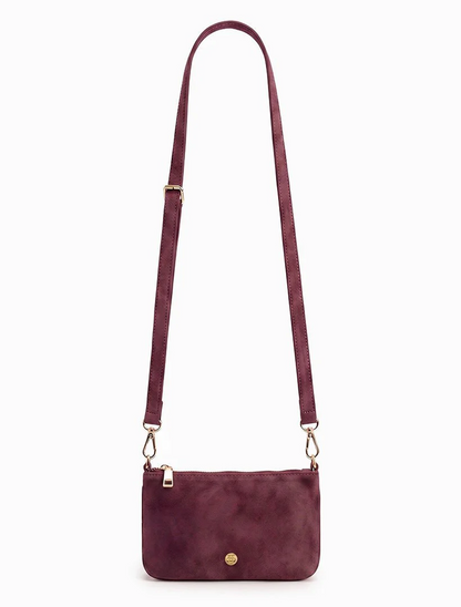 The Sadia Eco Suede Bag - Burgundy
