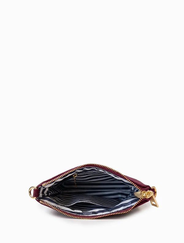 The Sadia Eco Suede Bag - Burgundy