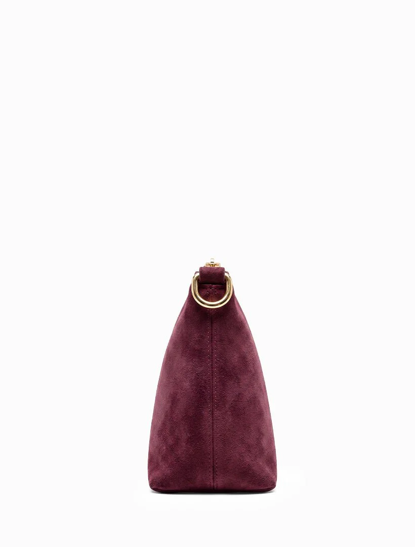 The Sadia Eco Suede Bag - Burgundy