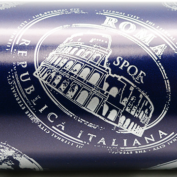 Travel Gift Wrap - Silver on Navy on White