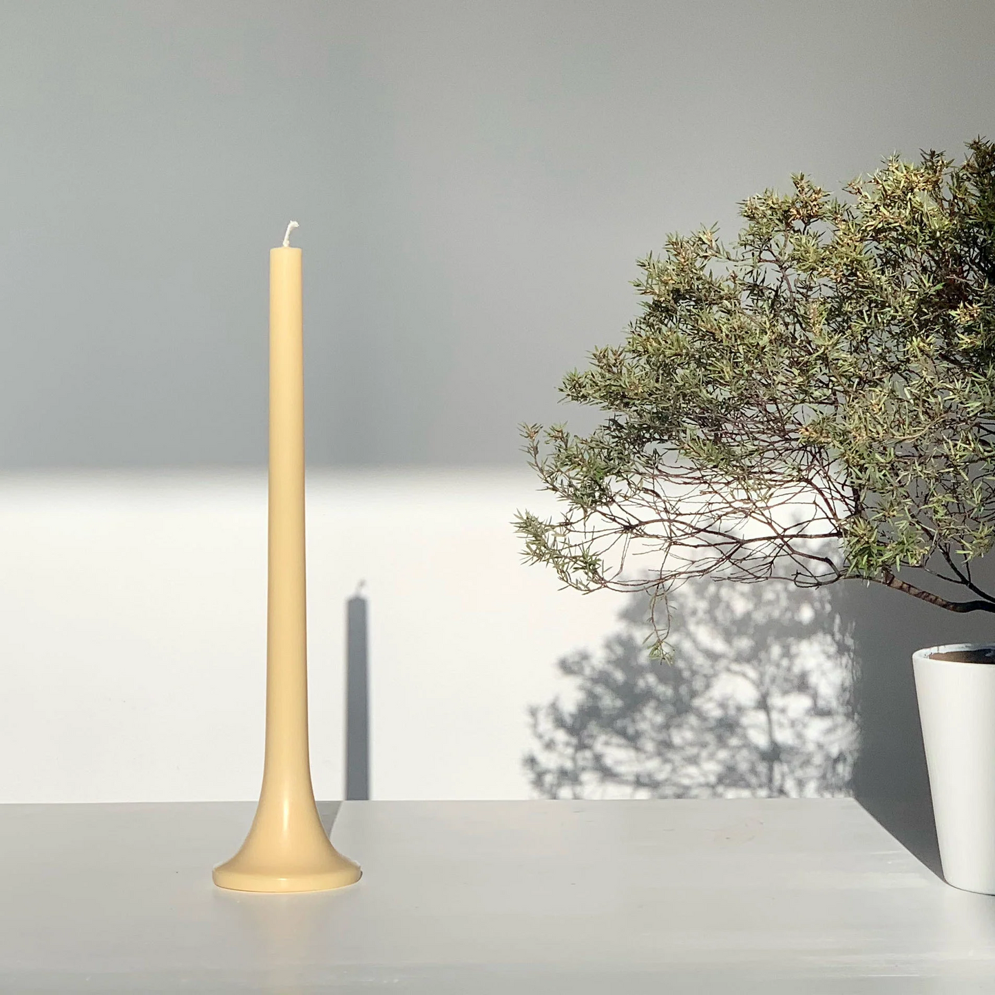 Tusk Taper Candle Set - Pale Yellow