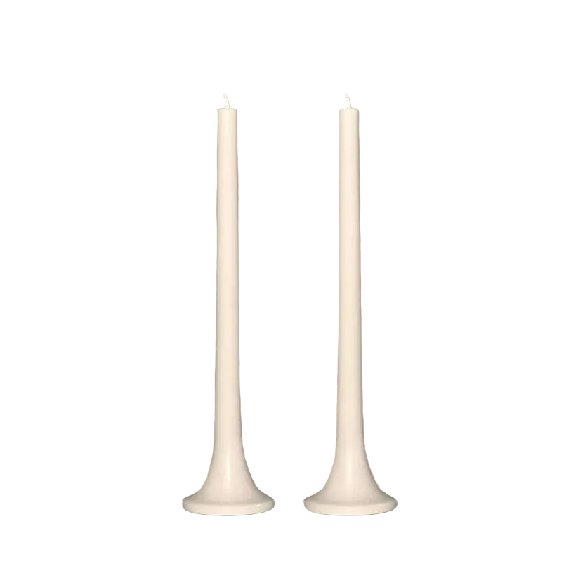 Tusk Taper Candle Set - Stone