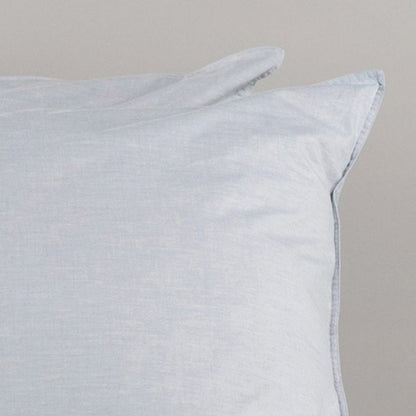 Vintage Softwash Cotton European Pillowcase Pair - Misty Blue
