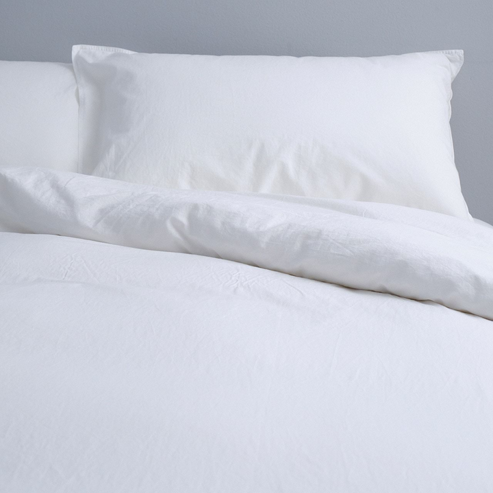 Vintage Softwash Cotton Quilt Cover Set (Queen) - White
