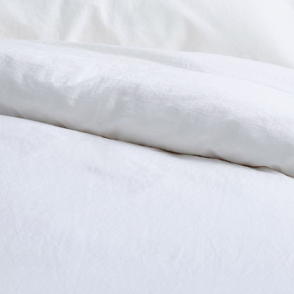 Vintage Softwash Cotton Quilt Cover Set (Single) - White