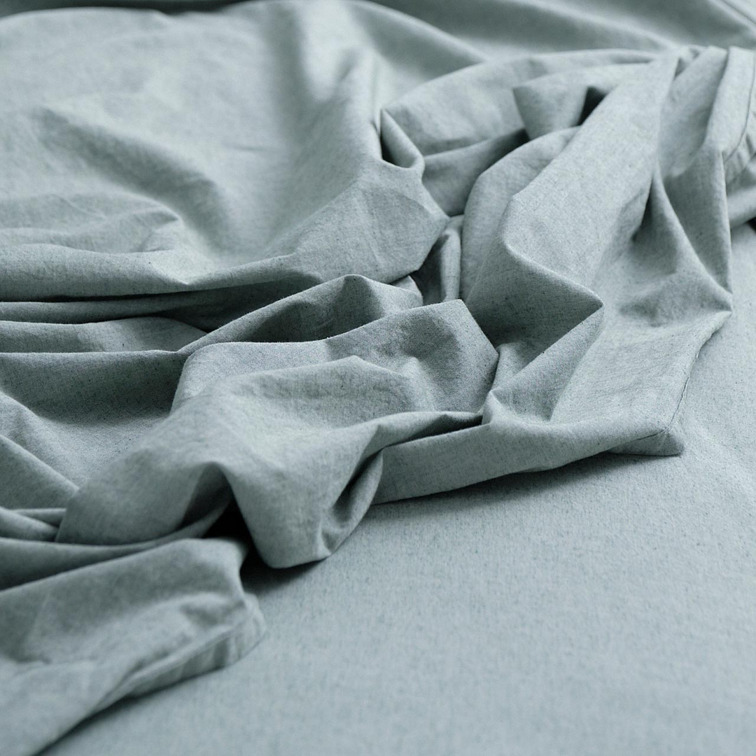 Vintage Softwash Cotton Sheet Set (King) - Forest Green