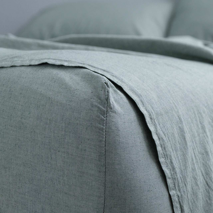 Vintage Softwash Cotton Sheet Set (King) - Forest Green