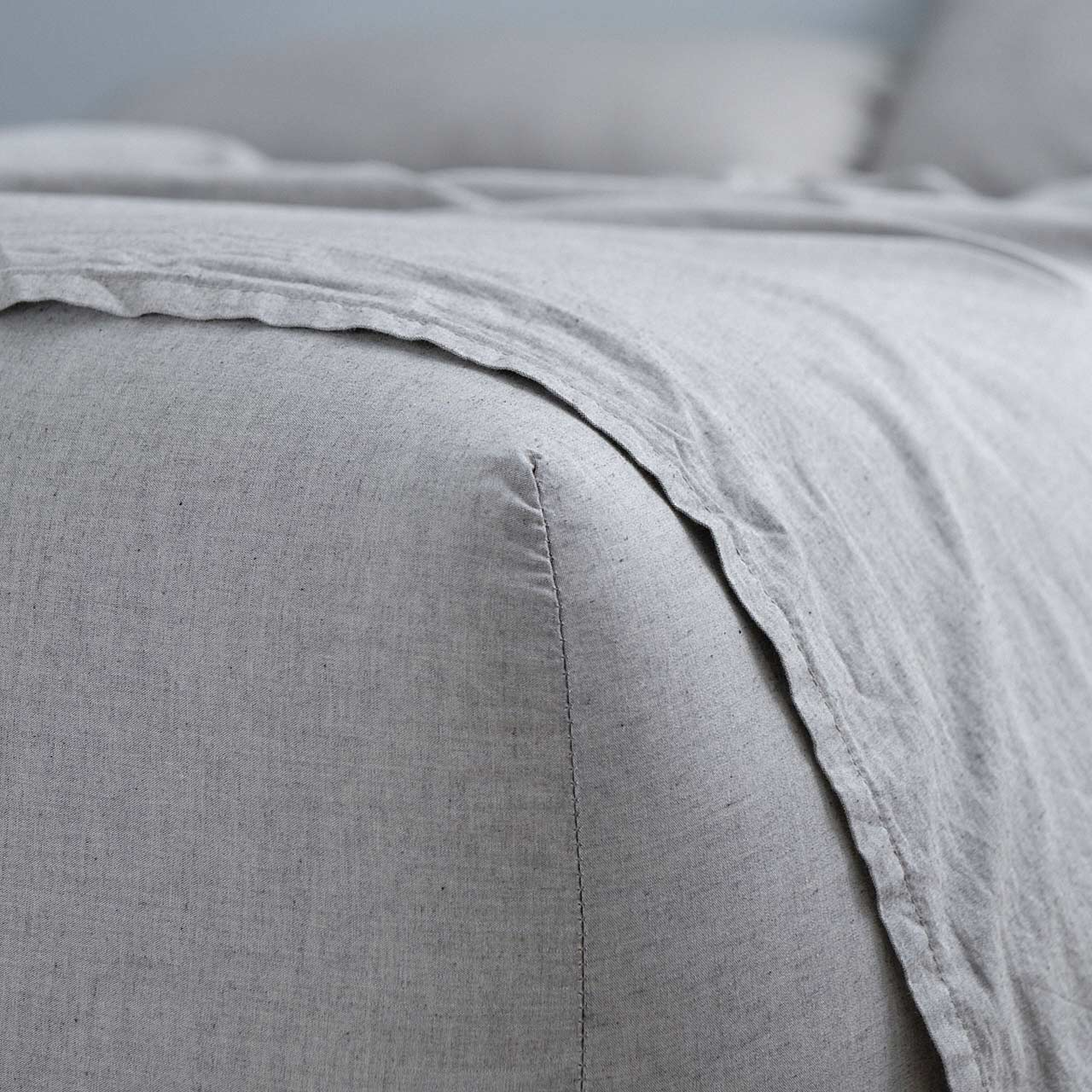 Vintage Softwash Cotton Sheet Set (Double) - Smokey Grey
