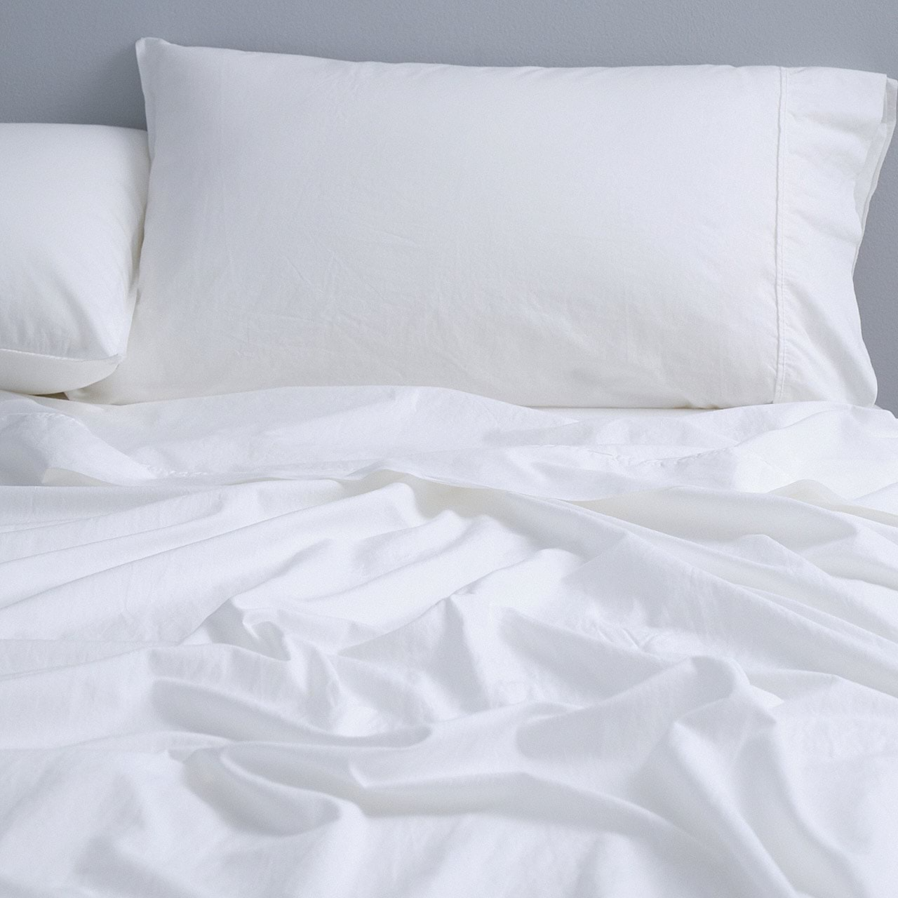 Vintage Softwash Cotton Sheet Set (King) - White