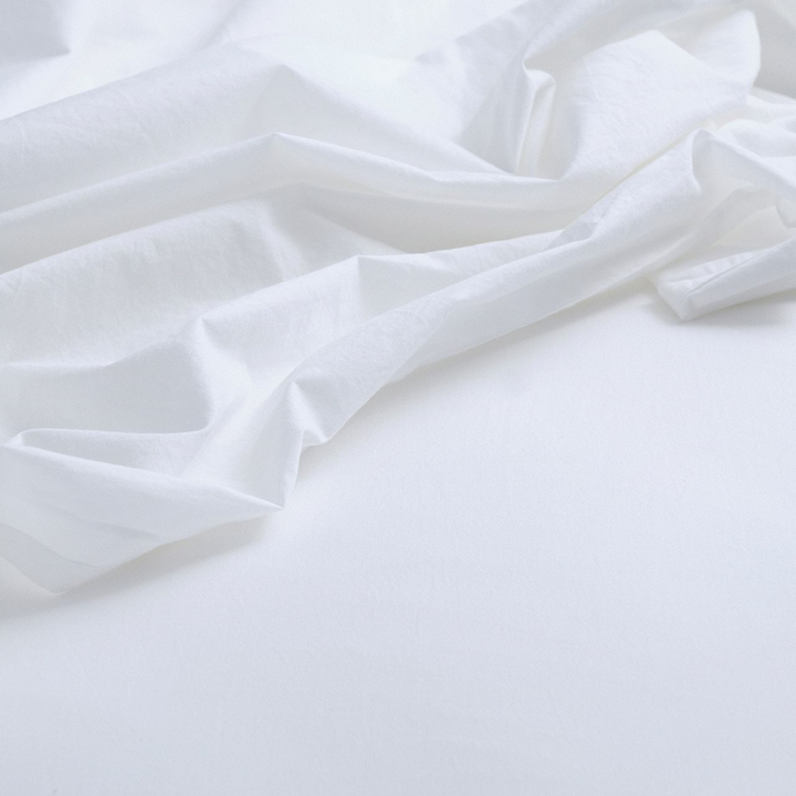 Vintage Softwash Cotton Sheet Set (Double) - White