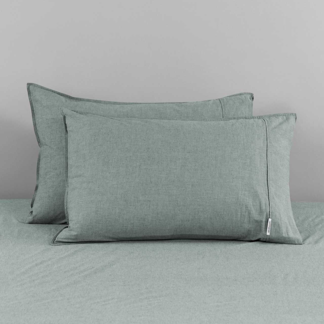 Vintage Softwash Cotton Pillowcase Pair - Forest Green