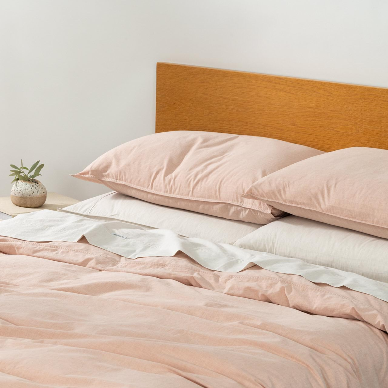 Vintage Softwash Cotton Quilt Cover Set (Double) - Brulee