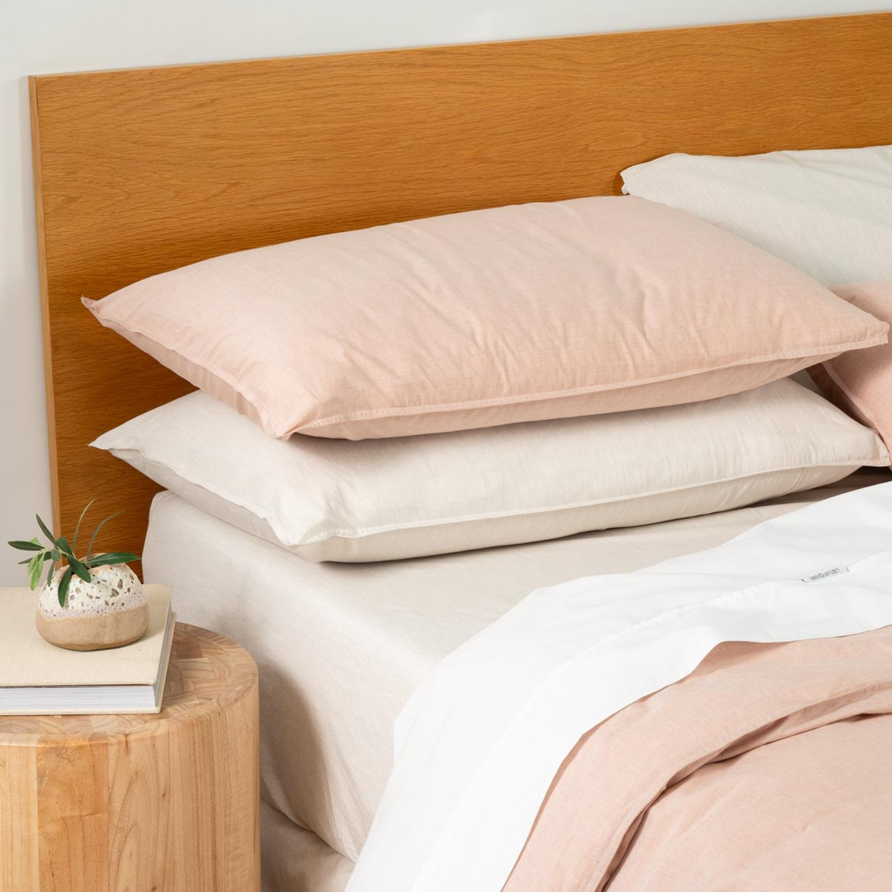 Vintage Softwash Cotton Quilt Cover Set (Double) - Brulee