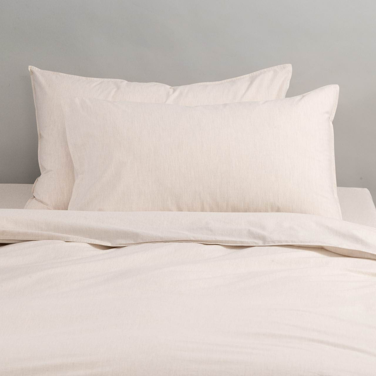 Vintage Softwash Cotton Quilt Cover Set (Double) - Oatmeal