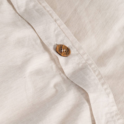 Vintage Softwash Cotton Quilt Cover Set (King) - Oatmeal