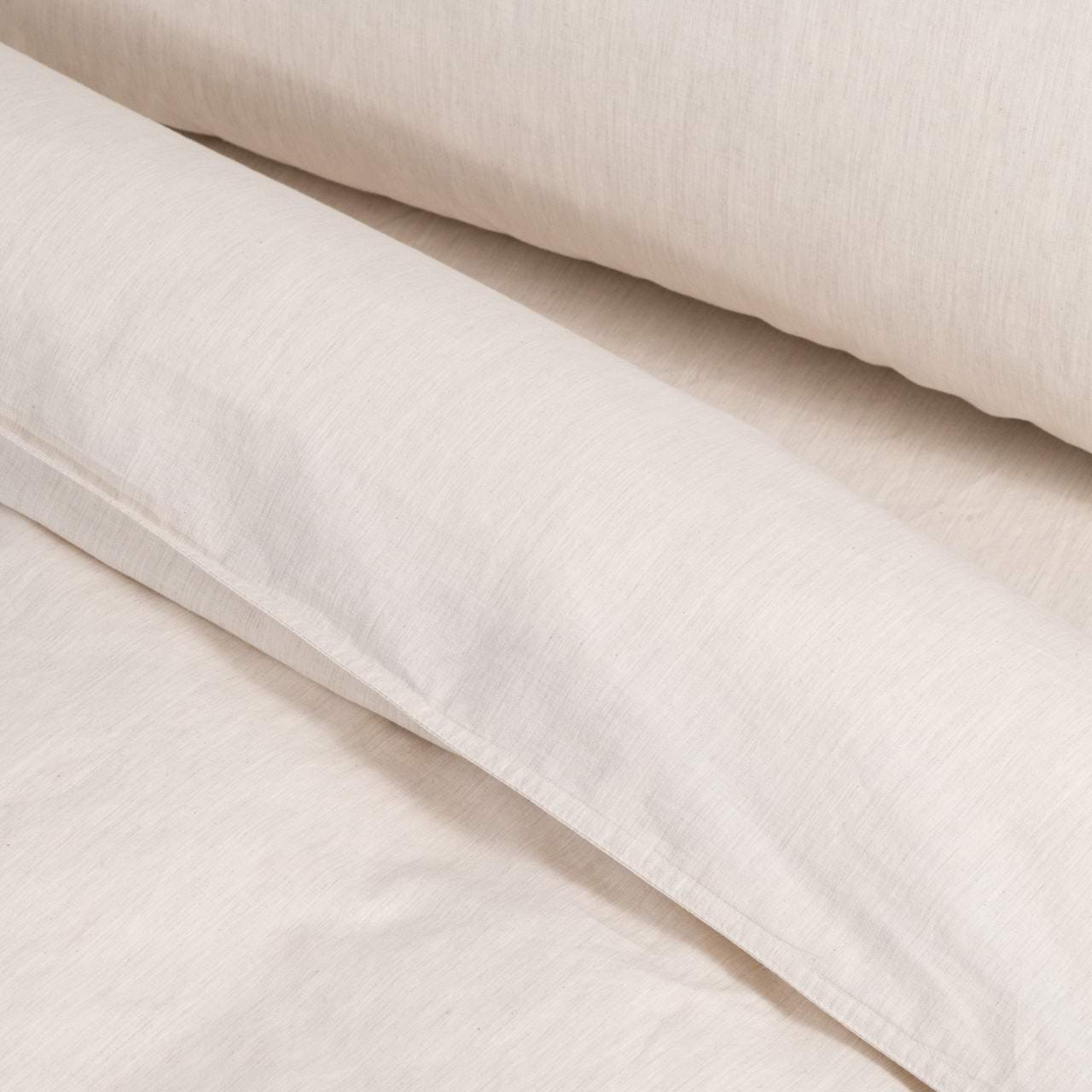 Vintage Softwash Cotton Quilt Cover Set (Double) - Oatmeal