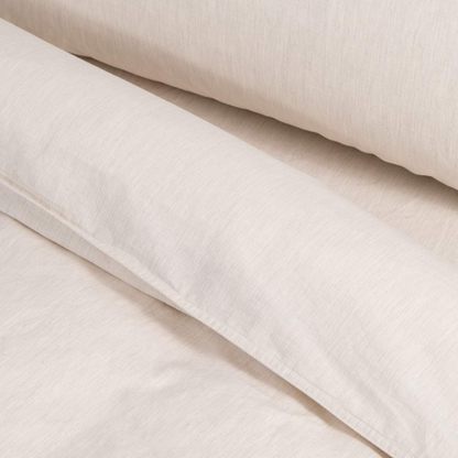 Vintage Softwash Cotton Quilt Cover Set (Double) - Oatmeal