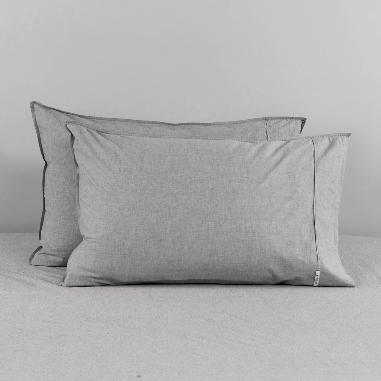 Vintage Softwash Cotton Pillowcase Pair - Smokey Grey