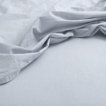Vintage Softwash Cotton Sheet Set (Double) - Misty Blue