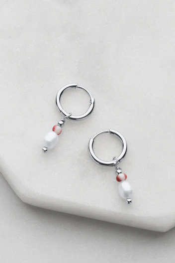 Vivian Huggie Drop - Silver