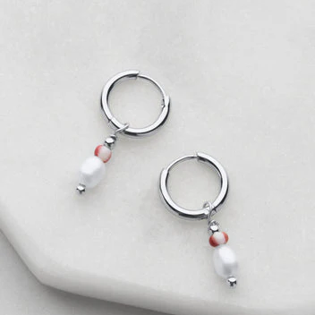 Vivian Huggie Drop - Silver