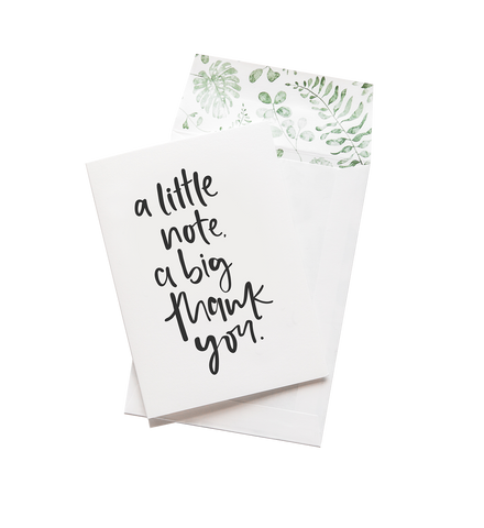 Greeting Card - A Little Note, A Big Thank You