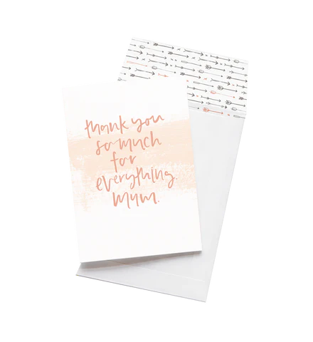 Greeting Card - Thank You For Everything, Mum