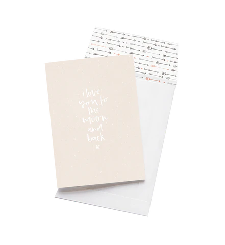 Greeting Card - I Love You To The Moon and Back