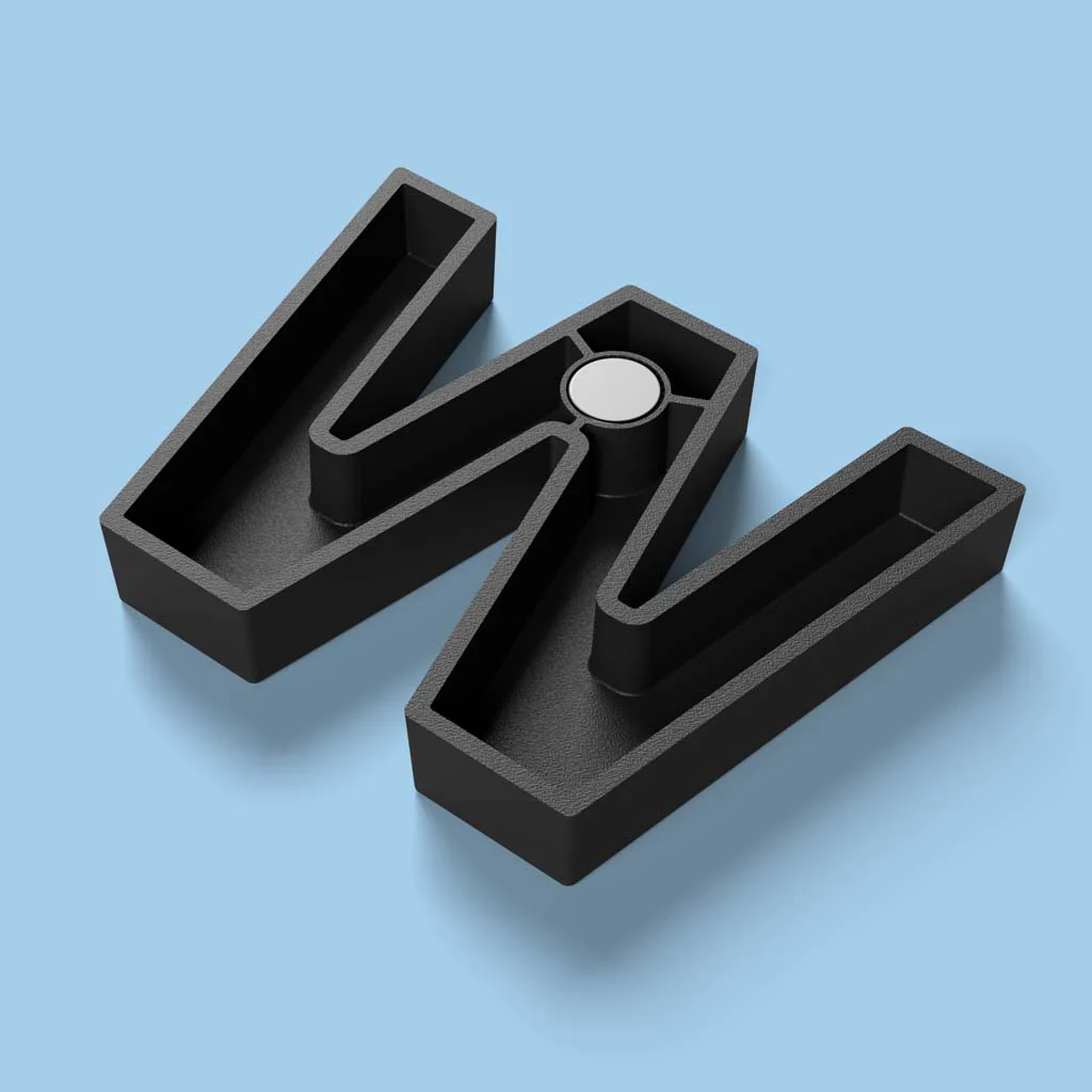 Strong Alphabet Magnets - Black