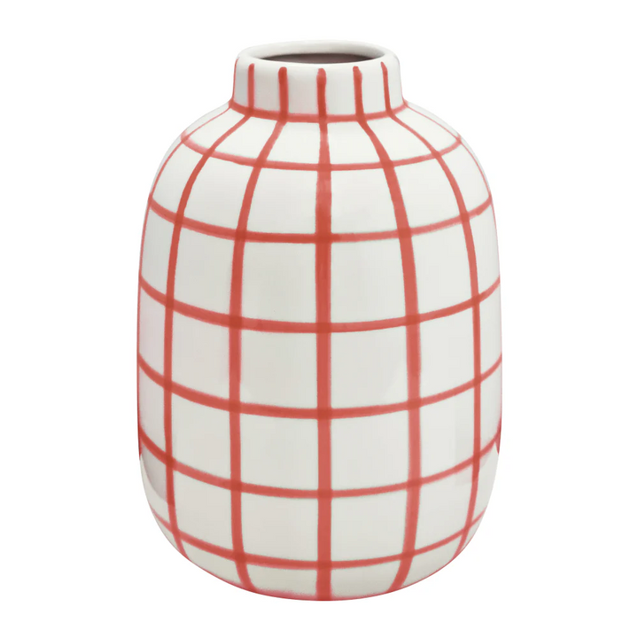 Wallace Check Vase - Bubblegum