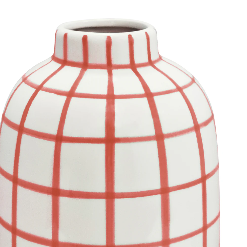Wallace Check Vase - Bubblegum