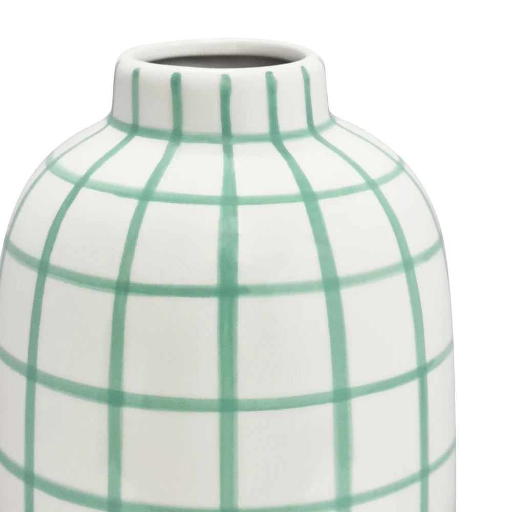 Wallace Check Vase - Peppermint