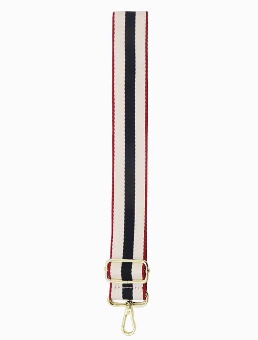 Webbing Bag Strap - Red/Black/White