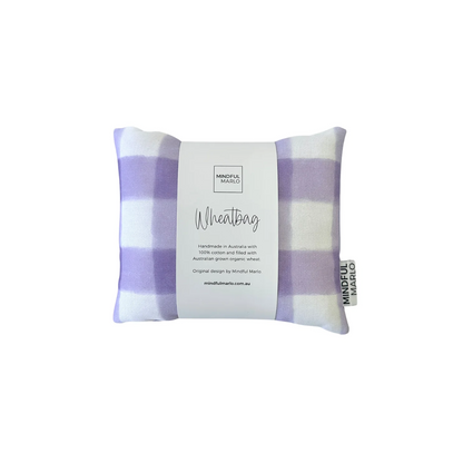 Gingham Wheat Bag - Violet