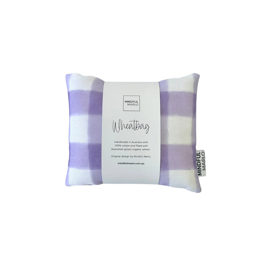 Gingham Wheat Bag - Violet