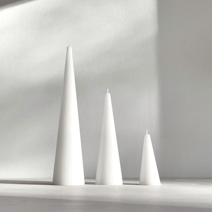 Cone Candle Small - Pure White