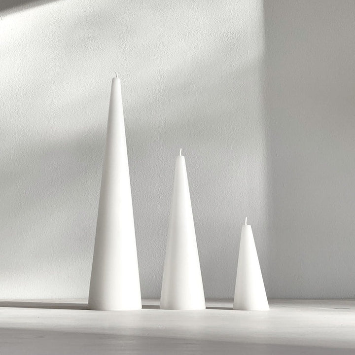 Cone Candle Small - Pure White