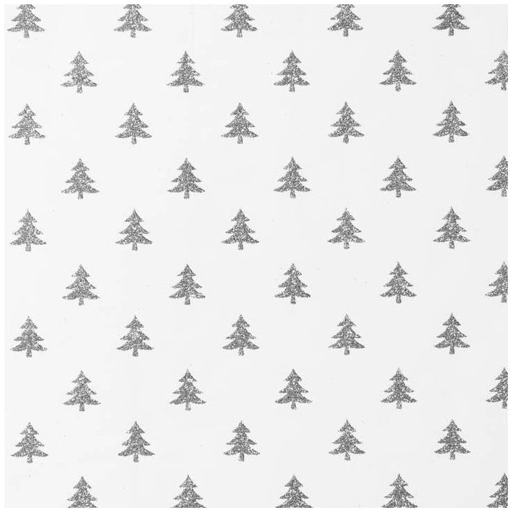 Winter Sparkle Glitter Wrapping Paper - Trees