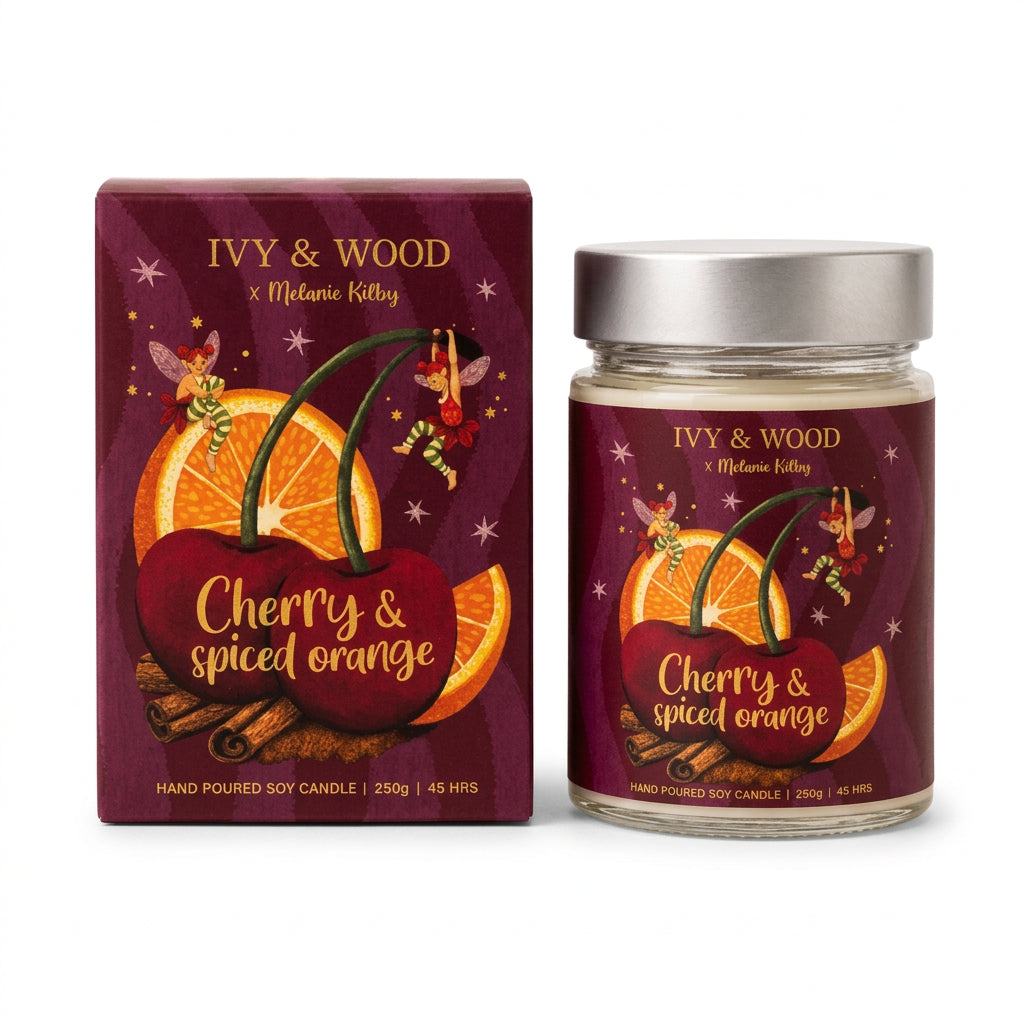 Christmas Candle – Cherry &amp; Spiced Orange