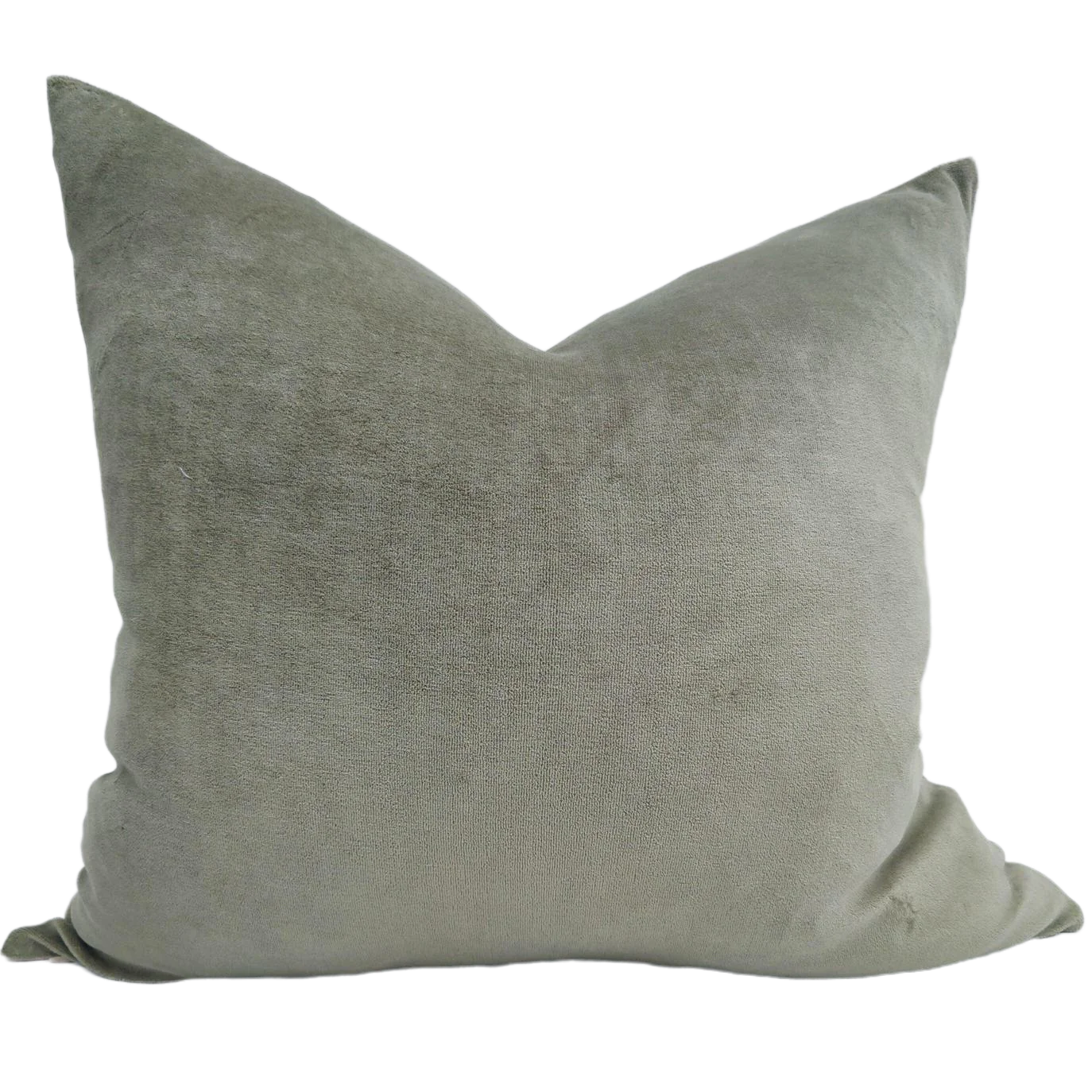 Fontainebleau Velvet & Linen Two Sided Cushion - Moss Green